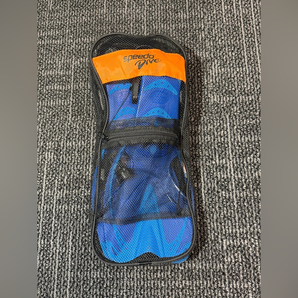 Speedo Dive Fins and Snorkel Jr Size S-M US 9-13 Used